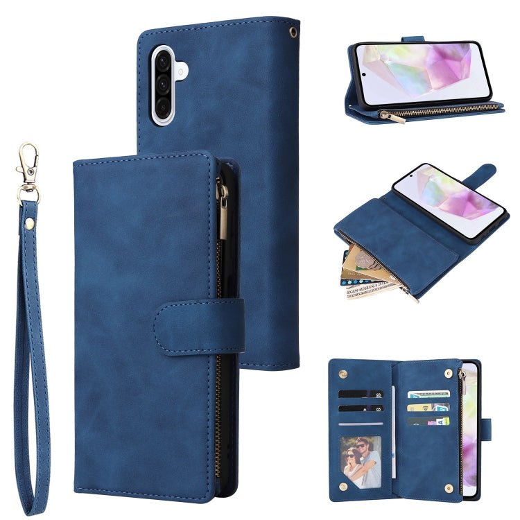 Multifunctional Frosted Zipper Wallet Leather Phone Case, For Samsung Galaxy A07 4G / 5G, For Samsung Galaxy A17 5G, For Samsung Galaxy A56 5G, For Samsung Galaxy A26 5G, For Samsung Galaxy A36 5G, For Samsung Galaxy A16 5G, For Samsung Galaxy A06 4G