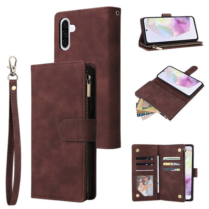 Multifunctional Frosted Zipper Wallet Leather Phone Case, For Samsung Galaxy A07 4G / 5G, For Samsung Galaxy A17 5G, For Samsung Galaxy A56 5G, For Samsung Galaxy A26 5G, For Samsung Galaxy A36 5G, For Samsung Galaxy A16 5G, For Samsung Galaxy A06 4G