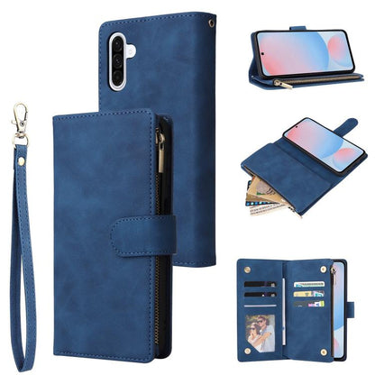 Multifunctional Frosted Zipper Wallet Leather Phone Case, For Samsung Galaxy A07 4G / 5G, For Samsung Galaxy A17 5G, For Samsung Galaxy A56 5G, For Samsung Galaxy A26 5G, For Samsung Galaxy A36 5G, For Samsung Galaxy A16 5G, For Samsung Galaxy A06 4G