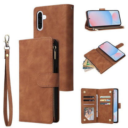 Multifunctional Frosted Zipper Wallet Leather Phone Case, For Samsung Galaxy A07 4G / 5G, For Samsung Galaxy A17 5G, For Samsung Galaxy A56 5G, For Samsung Galaxy A26 5G, For Samsung Galaxy A36 5G, For Samsung Galaxy A16 5G, For Samsung Galaxy A06 4G