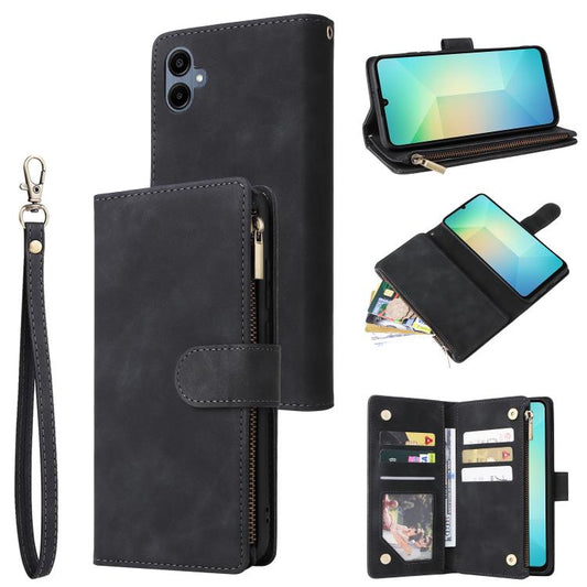 Multifunctional Frosted Zipper Wallet Leather Phone Case, For Samsung Galaxy A07 4G / 5G, For Samsung Galaxy A17 5G, For Samsung Galaxy A56 5G, For Samsung Galaxy A26 5G, For Samsung Galaxy A36 5G, For Samsung Galaxy A16 5G, For Samsung Galaxy A06 4G