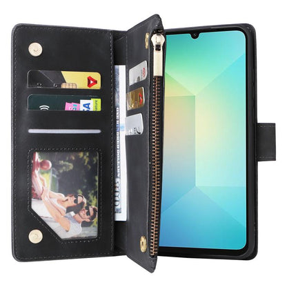 Multifunctional Frosted Zipper Wallet Leather Phone Case, For Samsung Galaxy A07 4G / 5G, For Samsung Galaxy A17 5G, For Samsung Galaxy A56 5G, For Samsung Galaxy A26 5G, For Samsung Galaxy A36 5G, For Samsung Galaxy A16 5G, For Samsung Galaxy A06 4G