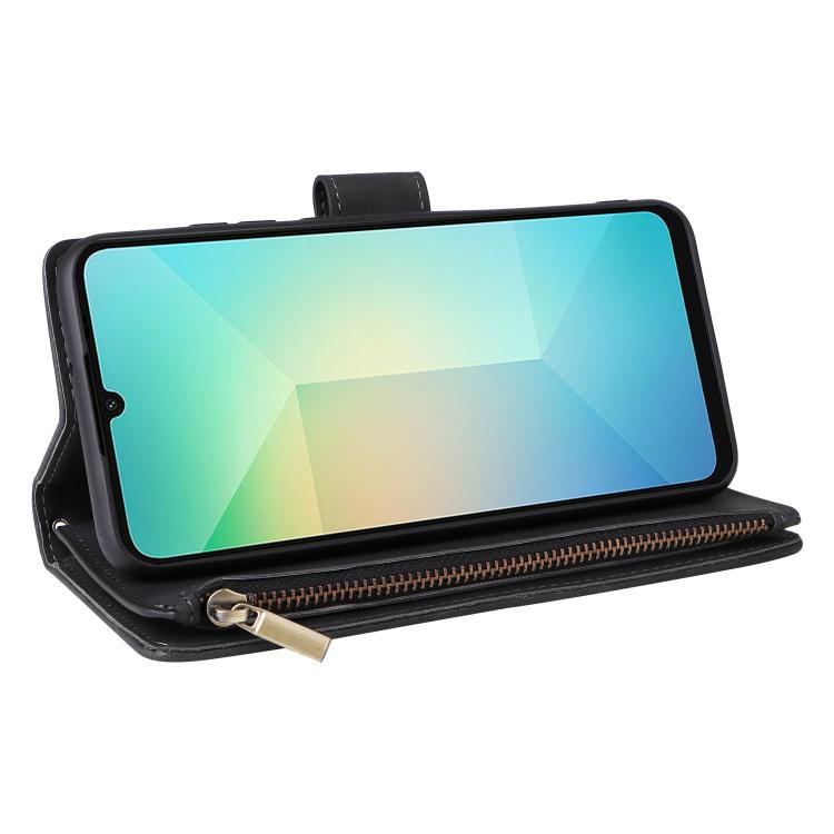 Multifunctional Frosted Zipper Wallet Leather Phone Case, For Samsung Galaxy A07 4G / 5G, For Samsung Galaxy A17 5G, For Samsung Galaxy A56 5G, For Samsung Galaxy A26 5G, For Samsung Galaxy A36 5G, For Samsung Galaxy A16 5G, For Samsung Galaxy A06 4G