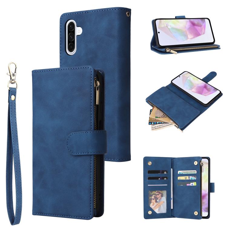 Multifunctional Frosted Zipper Wallet Leather Phone Case, For Samsung Galaxy A07 4G / 5G, For Samsung Galaxy A17 5G, For Samsung Galaxy A56 5G, For Samsung Galaxy A26 5G, For Samsung Galaxy A36 5G, For Samsung Galaxy A16 5G, For Samsung Galaxy A06 4G