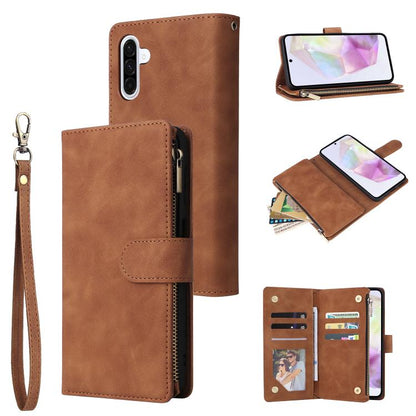 Multifunctional Frosted Zipper Wallet Leather Phone Case, For Samsung Galaxy A07 4G / 5G, For Samsung Galaxy A17 5G, For Samsung Galaxy A56 5G, For Samsung Galaxy A26 5G, For Samsung Galaxy A36 5G, For Samsung Galaxy A16 5G, For Samsung Galaxy A06 4G