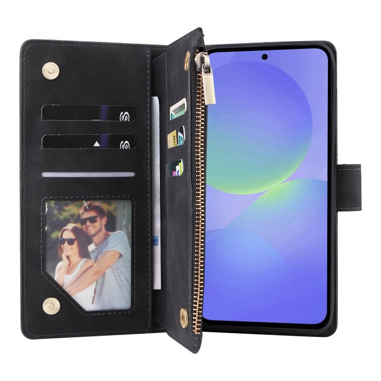 Multifunctional Frosted Zipper Wallet Leather Phone Case, For Galaxy A57 5G, For Galaxy A37 5G, For Galaxy A27 5G, For Galaxy A07 4G / 5G, For Galaxy A17 5G, For Galaxy A56 5G, For Galaxy A26 5G, For Galaxy A36 5G, For Galaxy A16 5G, For Galaxy A06 4G