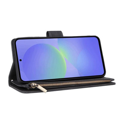 Multifunctional Frosted Zipper Wallet Leather Phone Case, For Galaxy A57 5G, For Galaxy A37 5G, For Galaxy A27 5G, For Galaxy A07 4G / 5G, For Galaxy A17 5G, For Galaxy A56 5G, For Galaxy A26 5G, For Galaxy A36 5G, For Galaxy A16 5G, For Galaxy A06 4G