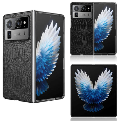 Crocodile Texture Back Cover Phone Case, For Tecno Phantom V Flip2, For Tecno Phantom V Fold2