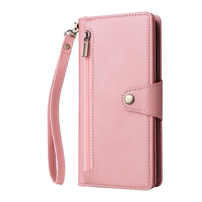 Rivet Buckle 9 Cards Three Fold Leather Phone Case, For Samsung Galaxy A57 5G, For Samsung Galaxy A37 5G, For Samsung Galaxy A07 4G / 5G, For Samsung Galaxy A17 5G, For Samsung Galaxy A56 5G, For Samsung Galaxy A26 5G, For Samsung Galaxy A36 5G        ...