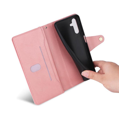 Rivet Buckle 9 Cards Three Fold Leather Phone Case, For Samsung Galaxy A57 5G, For Samsung Galaxy A37 5G, For Samsung Galaxy A07 4G / 5G, For Samsung Galaxy A17 5G, For Samsung Galaxy A56 5G, For Samsung Galaxy A26 5G, For Samsung Galaxy A36 5G        ...