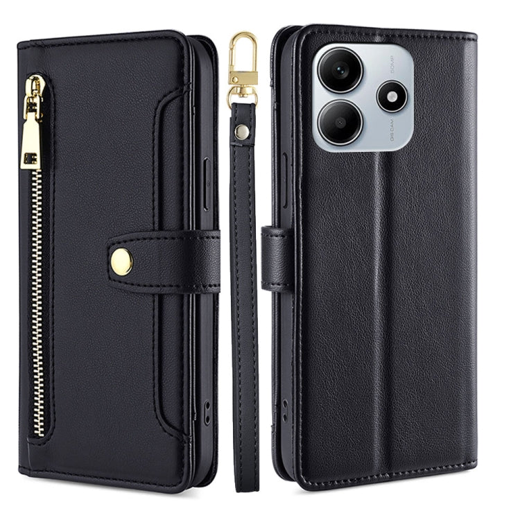Sheep Texture Cross-body Zipper Wallet Leather Phone Case, For Redmi A7 Pro 171mm / Poco C85x 5G, For Redmi Turbo 5 Max 5G / Poco X8 Pro Max 5G, For Redmi Turbo 5 5G / Poco X8 Pro 5G, For Redmi K90 Pro Max 5G / Poco F8 Ultra                            ...
