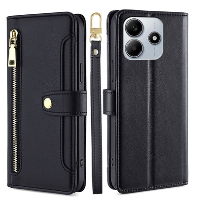 Sheep Texture Cross-body Zipper Wallet Leather Phone Case, For Redmi A7 Pro 171mm / Poco C85x 5G, For Redmi Turbo 5 Max 5G / Poco X8 Pro Max 5G, For Redmi Turbo 5 5G / Poco X8 Pro 5G, For Redmi K90 Pro Max 5G / Poco F8 Ultra                            ...