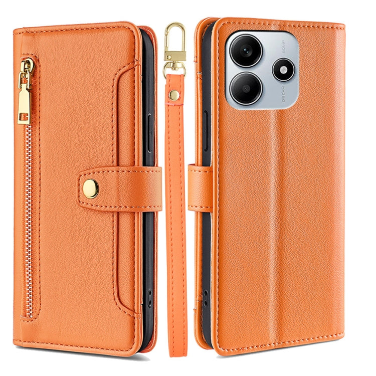 Sheep Texture Cross-body Zipper Wallet Leather Phone Case, For Redmi A7 Pro 171mm / Poco C85x 5G, For Redmi Turbo 5 Max 5G / Poco X8 Pro Max 5G, For Redmi Turbo 5 5G / Poco X8 Pro 5G, For Redmi K90 Pro Max 5G / Poco F8 Ultra                            ...
