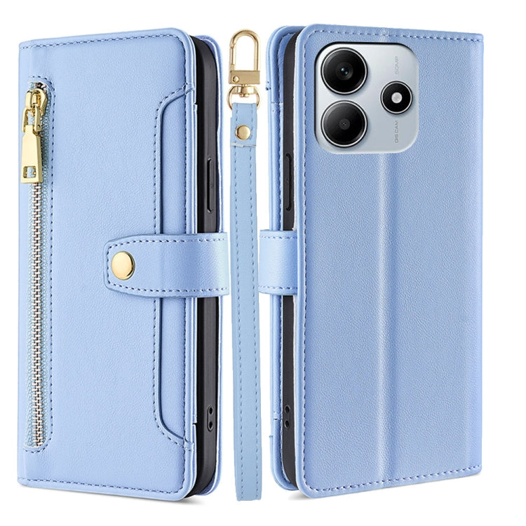 Sheep Texture Cross-body Zipper Wallet Leather Phone Case, For Redmi A7 Pro 171mm / Poco C85x 5G, For Redmi Turbo 5 Max 5G / Poco X8 Pro Max 5G, For Redmi Turbo 5 5G / Poco X8 Pro 5G, For Redmi K90 Pro Max 5G / Poco F8 Ultra                            ...