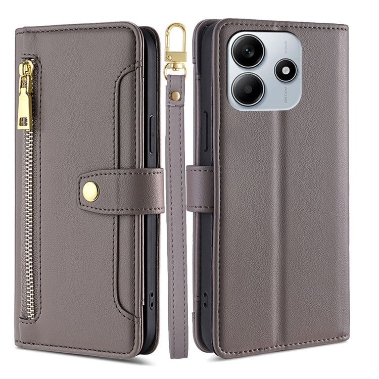 Sheep Texture Cross-body Zipper Wallet Leather Phone Case, For Redmi A7 Pro 171mm / Poco C85x 5G, For Redmi Turbo 5 Max 5G / Poco X8 Pro Max 5G, For Redmi Turbo 5 5G / Poco X8 Pro 5G, For Redmi K90 Pro Max 5G / Poco F8 Ultra                            ...