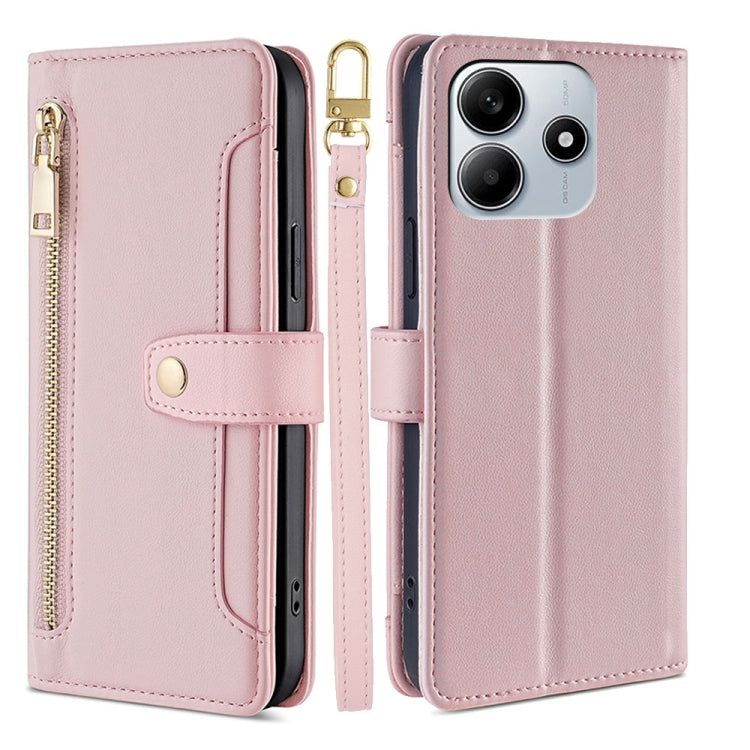 Sheep Texture Cross-body Zipper Wallet Leather Phone Case, For Redmi A7 Pro 171mm / Poco C85x 5G, For Redmi Turbo 5 Max 5G / Poco X8 Pro Max 5G, For Redmi Turbo 5 5G / Poco X8 Pro 5G, For Redmi K90 Pro Max 5G / Poco F8 Ultra                            ...