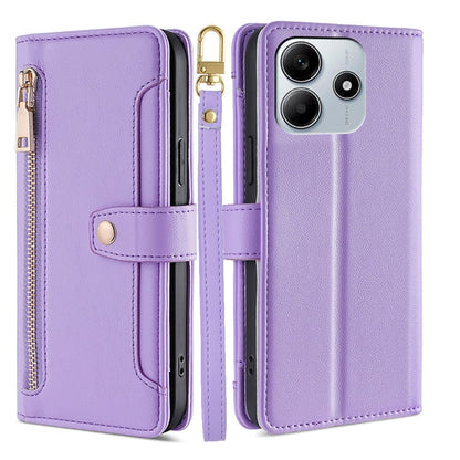Sheep Texture Cross-body Zipper Wallet Leather Phone Case, For Redmi A7 Pro 171mm / Poco C85x 5G, For Redmi Turbo 5 Max 5G / Poco X8 Pro Max 5G, For Redmi Turbo 5 5G / Poco X8 Pro 5G, For Redmi K90 Pro Max 5G / Poco F8 Ultra                            ...