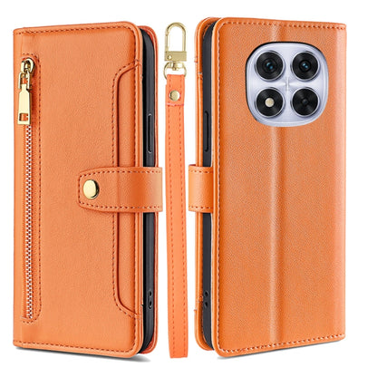 Sheep Texture Cross-body Zipper Wallet Leather Phone Case, For Redmi Note 14 Pro 5G, For Redmi 14C 4G, For Redmi 13 4G