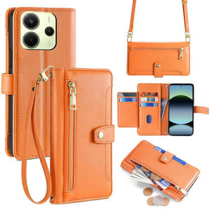 Sheep Texture Cross-body Zipper Wallet Leather Phone Case, For Redmi A7 Pro 171mm / Poco C85x 5G, For Redmi Turbo 5 Max 5G / Poco X8 Pro Max 5G, For Redmi Turbo 5 5G / Poco X8 Pro 5G, For Redmi K90 Pro Max 5G / Poco F8 Ultra                            ...