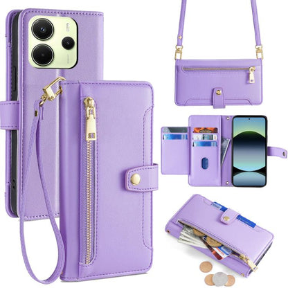 Sheep Texture Cross-body Zipper Wallet Leather Phone Case, For Redmi A7 Pro 171mm / Poco C85x 5G, For Redmi Turbo 5 Max 5G / Poco X8 Pro Max 5G, For Redmi Turbo 5 5G / Poco X8 Pro 5G, For Redmi K90 Pro Max 5G / Poco F8 Ultra                            ...