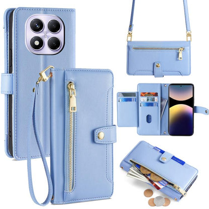 Sheep Texture Cross-body Zipper Wallet Leather Phone Case, For Redmi A7 Pro 171mm / Poco C85x 5G, For Redmi Turbo 5 Max 5G / Poco X8 Pro Max 5G, For Redmi Turbo 5 5G / Poco X8 Pro 5G, For Redmi K90 Pro Max 5G / Poco F8 Ultra                            ...