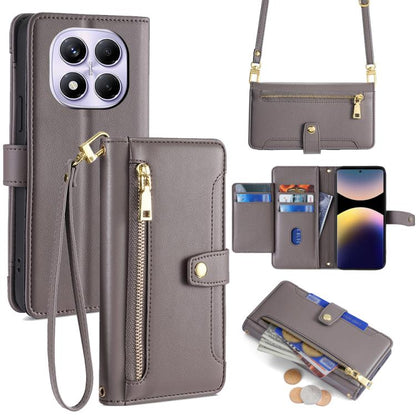 Sheep Texture Cross-body Zipper Wallet Leather Phone Case, For Redmi A7 Pro 171mm / Poco C85x 5G, For Redmi Turbo 5 Max 5G / Poco X8 Pro Max 5G, For Redmi Turbo 5 5G / Poco X8 Pro 5G, For Redmi K90 Pro Max 5G / Poco F8 Ultra                            ...