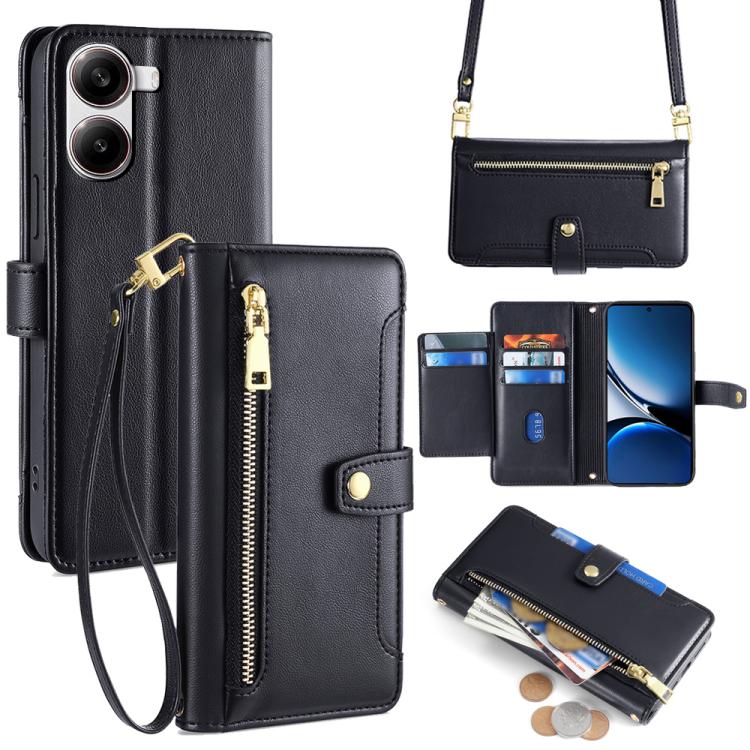 Sheep Texture Cross-body Zipper Wallet Leather Phone Case, For Redmi A7 Pro 171mm / Poco C85x 5G, For Redmi Turbo 5 Max 5G / Poco X8 Pro Max 5G, For Redmi Turbo 5 5G / Poco X8 Pro 5G, For Redmi K90 Pro Max 5G / Poco F8 Ultra                            ...