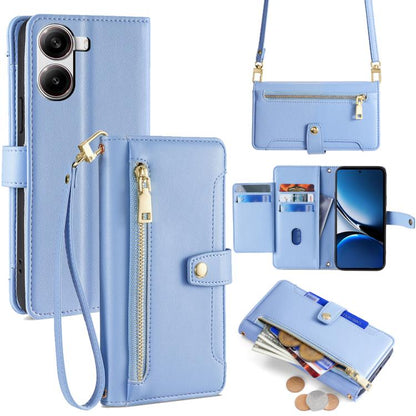 Sheep Texture Cross-body Zipper Wallet Leather Phone Case, For Redmi A7 Pro 171mm / Poco C85x 5G, For Redmi Turbo 5 Max 5G / Poco X8 Pro Max 5G, For Redmi Turbo 5 5G / Poco X8 Pro 5G, For Redmi K90 Pro Max 5G / Poco F8 Ultra                            ...