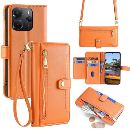 Sheep Texture Cross-body Zipper Wallet Leather Phone Case, For Redmi A7 Pro 171mm / Poco C85x 5G, For Redmi Turbo 5 Max 5G / Poco X8 Pro Max 5G, For Redmi Turbo 5 5G / Poco X8 Pro 5G, For Redmi K90 Pro Max 5G / Poco F8 Ultra                            ...