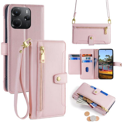 Sheep Texture Cross-body Zipper Wallet Leather Phone Case, For Redmi A7 Pro 171mm / Poco C85x 5G, For Redmi Turbo 5 Max 5G / Poco X8 Pro Max 5G, For Redmi Turbo 5 5G / Poco X8 Pro 5G, For Redmi K90 Pro Max 5G / Poco F8 Ultra                            ...