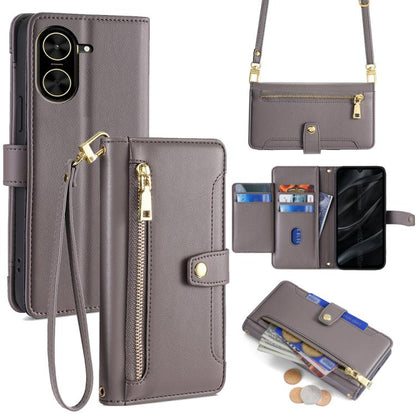 Sheep Texture Cross-body Zipper Wallet Leather Phone Case, For Redmi A7 Pro 171mm / Poco C85x 5G, For Redmi Turbo 5 Max 5G / Poco X8 Pro Max 5G, For Redmi Turbo 5 5G / Poco X8 Pro 5G, For Redmi K90 Pro Max 5G / Poco F8 Ultra                            ...