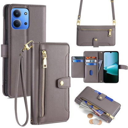 Sheep Texture Cross-body Zipper Wallet Leather Phone Case, For Redmi A7 Pro 171mm / Poco C85x 5G, For Redmi Turbo 5 Max 5G / Poco X8 Pro Max 5G, For Redmi Turbo 5 5G / Poco X8 Pro 5G, For Redmi K90 Pro Max 5G / Poco F8 Ultra                            ...