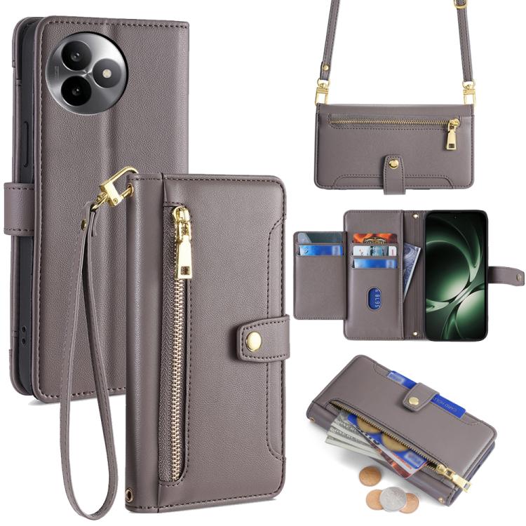 Sheep Texture Cross-body Zipper Wallet Leather Phone Case, For Redmi A7 Pro 171mm / Poco C85x 5G, For Redmi Turbo 5 Max 5G / Poco X8 Pro Max 5G, For Redmi Turbo 5 5G / Poco X8 Pro 5G, For Redmi K90 Pro Max 5G / Poco F8 Ultra                            ...