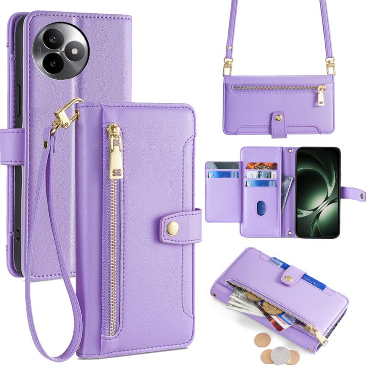 Sheep Texture Cross-body Zipper Wallet Leather Phone Case, For Redmi A7 Pro 171mm / Poco C85x 5G, For Redmi Turbo 5 Max 5G / Poco X8 Pro Max 5G, For Redmi Turbo 5 5G / Poco X8 Pro 5G, For Redmi K90 Pro Max 5G / Poco F8 Ultra                            ...