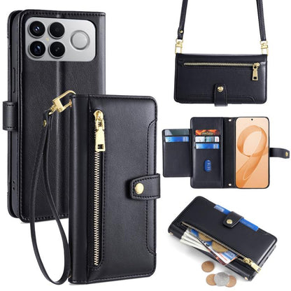 Sheep Texture Cross-body Zipper Wallet Leather Phone Case, For Redmi A7 Pro 171mm / Poco C85x 5G, For Redmi Turbo 5 Max 5G / Poco X8 Pro Max 5G, For Redmi Turbo 5 5G / Poco X8 Pro 5G, For Redmi K90 Pro Max 5G / Poco F8 Ultra                            ...