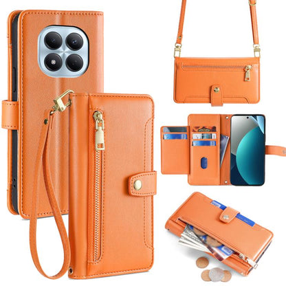 Sheep Texture Cross-body Zipper Wallet Leather Phone Case, For Redmi A7 Pro 171mm / Poco C85x 5G, For Redmi Turbo 5 Max 5G / Poco X8 Pro Max 5G, For Redmi Turbo 5 5G / Poco X8 Pro 5G, For Redmi K90 Pro Max 5G / Poco F8 Ultra                            ...