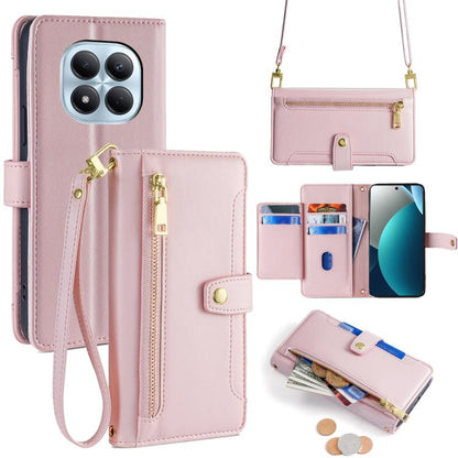 Sheep Texture Cross-body Zipper Wallet Leather Phone Case, For Redmi A7 Pro 171mm / Poco C85x 5G, For Redmi Turbo 5 Max 5G / Poco X8 Pro Max 5G, For Redmi Turbo 5 5G / Poco X8 Pro 5G, For Redmi K90 Pro Max 5G / Poco F8 Ultra                            ...