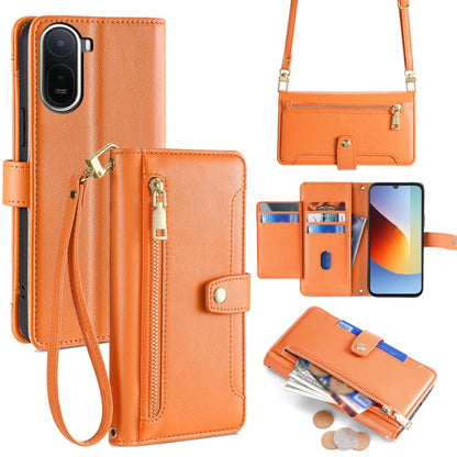 Sheep Texture Cross-body Zipper Wallet Leather Phone Case, For Redmi A7 Pro 171mm / Poco C85x 5G, For Redmi Turbo 5 Max 5G / Poco X8 Pro Max 5G, For Redmi Turbo 5 5G / Poco X8 Pro 5G, For Redmi K90 Pro Max 5G / Poco F8 Ultra                            ...