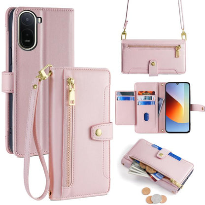 Sheep Texture Cross-body Zipper Wallet Leather Phone Case, For Redmi A7 Pro 171mm / Poco C85x 5G, For Redmi Turbo 5 Max 5G / Poco X8 Pro Max 5G, For Redmi Turbo 5 5G / Poco X8 Pro 5G, For Redmi K90 Pro Max 5G / Poco F8 Ultra                            ...