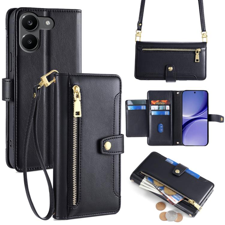 Sheep Texture Cross-body Zipper Wallet Leather Phone Case, For Redmi A7 Pro 171mm / Poco C85x 5G, For Redmi Turbo 5 Max 5G / Poco X8 Pro Max 5G, For Redmi Turbo 5 5G / Poco X8 Pro 5G, For Redmi K90 Pro Max 5G / Poco F8 Ultra                            ...