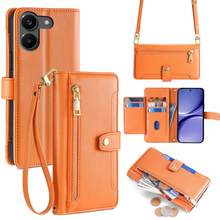 Sheep Texture Cross-body Zipper Wallet Leather Phone Case, For Redmi A7 Pro 171mm / Poco C85x 5G, For Redmi Turbo 5 Max 5G / Poco X8 Pro Max 5G, For Redmi Turbo 5 5G / Poco X8 Pro 5G, For Redmi K90 Pro Max 5G / Poco F8 Ultra                            ...