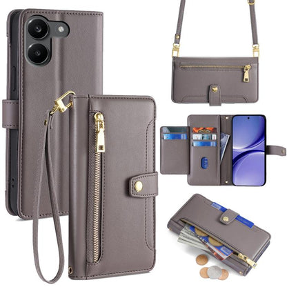 Sheep Texture Cross-body Zipper Wallet Leather Phone Case, For Redmi A7 Pro 171mm / Poco C85x 5G, For Redmi Turbo 5 Max 5G / Poco X8 Pro Max 5G, For Redmi Turbo 5 5G / Poco X8 Pro 5G, For Redmi K90 Pro Max 5G / Poco F8 Ultra                            ...