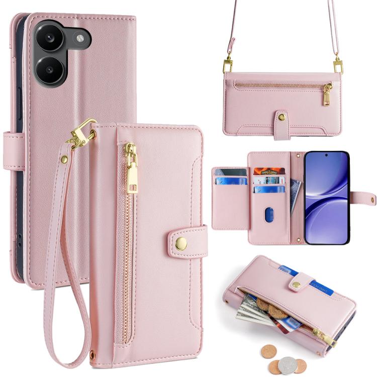 Sheep Texture Cross-body Zipper Wallet Leather Phone Case, For Redmi A7 Pro 171mm / Poco C85x 5G, For Redmi Turbo 5 Max 5G / Poco X8 Pro Max 5G, For Redmi Turbo 5 5G / Poco X8 Pro 5G, For Redmi K90 Pro Max 5G / Poco F8 Ultra                            ...