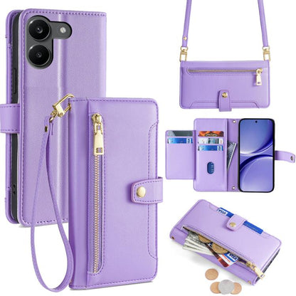 Sheep Texture Cross-body Zipper Wallet Leather Phone Case, For Redmi A7 Pro 171mm / Poco C85x 5G, For Redmi Turbo 5 Max 5G / Poco X8 Pro Max 5G, For Redmi Turbo 5 5G / Poco X8 Pro 5G, For Redmi K90 Pro Max 5G / Poco F8 Ultra                            ...
