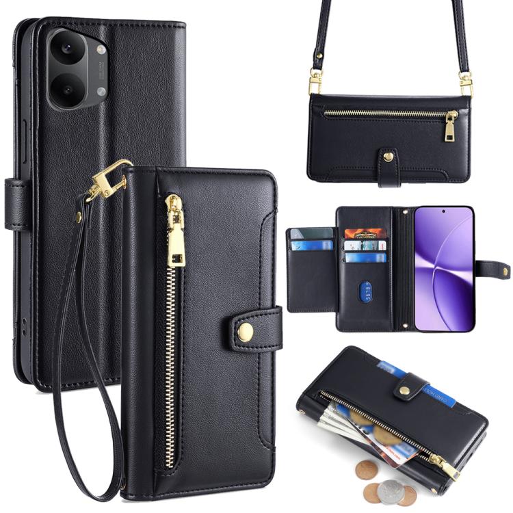 Sheep Texture Cross-body Zipper Wallet Leather Phone Case, For Redmi A7 Pro 171mm / Poco C85x 5G, For Redmi Turbo 5 Max 5G / Poco X8 Pro Max 5G, For Redmi Turbo 5 5G / Poco X8 Pro 5G, For Redmi K90 Pro Max 5G / Poco F8 Ultra                            ...