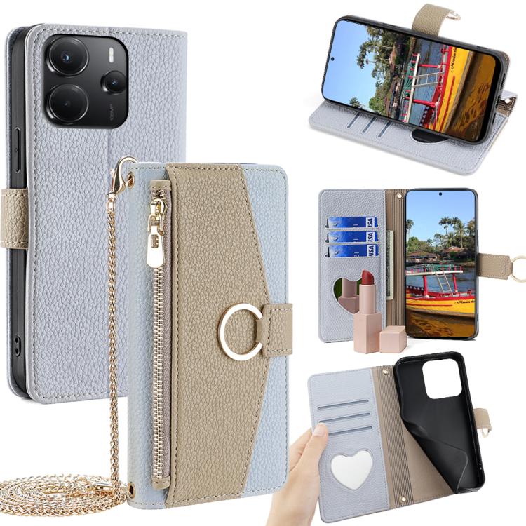 Crossbody Litchi Texture Leather Phone Case, For Redmi A7 Pro 171mm / Poco C85x 5G, For Redmi Turbo 5 Max 5G / Poco X8 Pro Max 5G, For Redmi Turbo 5 5G / Poco X8 Pro 5G, For Redmi K90 Pro Max / Poco F8 Ultra, For Redmi K90 / Poco F8 Pro                ...