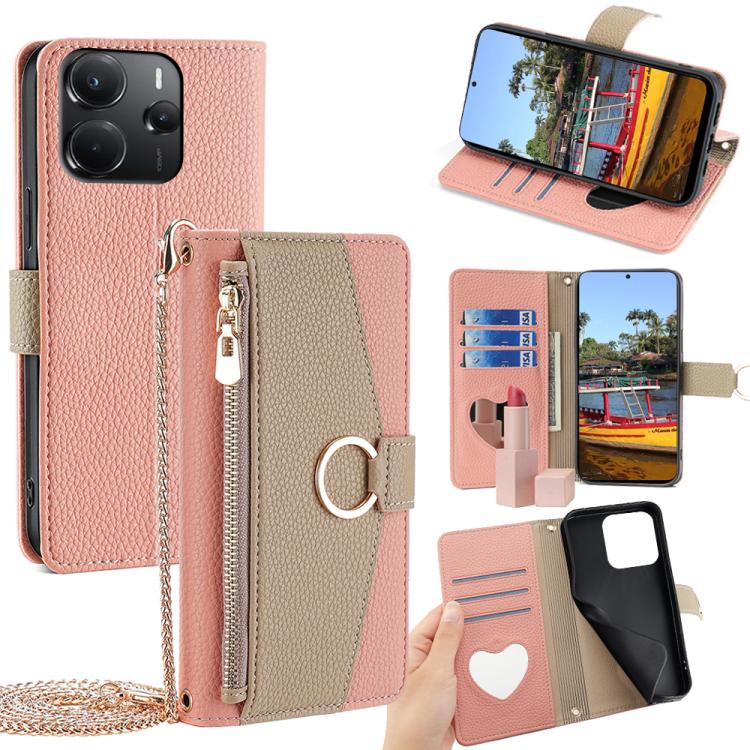 Crossbody Litchi Texture Leather Phone Case, For Redmi A7 Pro 171mm / Poco C85x 5G, For Redmi Turbo 5 Max 5G / Poco X8 Pro Max 5G, For Redmi Turbo 5 5G / Poco X8 Pro 5G, For Redmi K90 Pro Max / Poco F8 Ultra, For Redmi K90 / Poco F8 Pro                ...