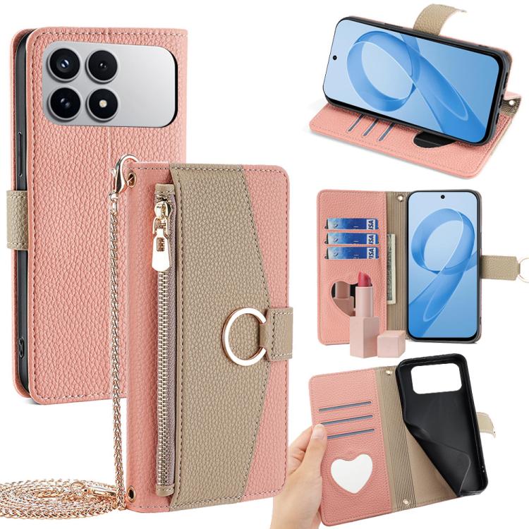 Crossbody Litchi Texture Leather Phone Case, For Redmi A7 Pro 171mm / Poco C85x 5G, For Redmi Turbo 5 Max 5G / Poco X8 Pro Max 5G, For Redmi Turbo 5 5G / Poco X8 Pro 5G, For Redmi K90 Pro Max / Poco F8 Ultra, For Redmi K90 / Poco F8 Pro                ...