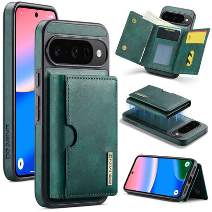 DG.MING M6 Series RFID Tri-fold Card Bag Removable Leather Phone Case, For Google Pixel 10 Pro XL, For Google Pixel 10 / Pixel 10 Pro, For Google Pixel 9 Pro XL, For Google Pixel 8 Pro, For Google Pixel 8