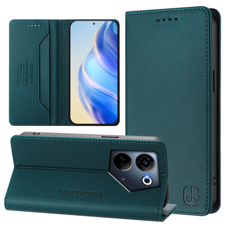 RC01 Dual-Folded Magnetic Suction RFID Leather Phone Case, For Tecno Pova 5, For Tecno Camon 20 Premier 5G, For Tecno Camon 20 Pro 5G, For Tecno Camon 20 4G / 20 Pro 4G, For Tecno Pop 7/ 7 Pro / Spark GO 2023, For Tecno Spark 10 5G                     ...
